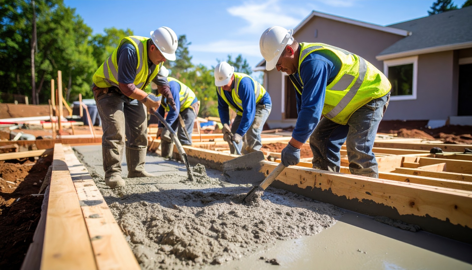 Placing concrete